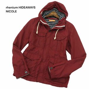 rhenium HIDEAWAYS NICOLE ハイダウェイ ニコル 通年 裏地ボーダー★ マウンテン パーカー ジャケット Sz.48　メンズ　A4T07279_6#O