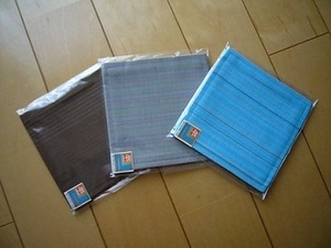 真岡木綿　コースター　3枚セット　（栃木県伝統工芸品）