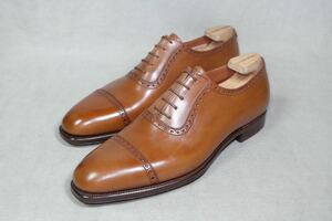 定価14万 未使用Crockett&jones クロケット&ジョーンズ 最高級ハンドグレードライン セミブローグシューズ UK6.5E 英国製 革靴ポールスミス