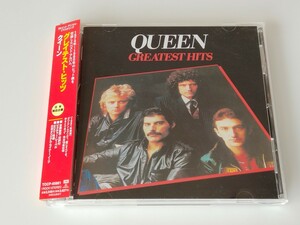 【01年リマスター盤】QUEEN / Greatest Hits 日本盤帯付CD TOCP65861 81年オリジナル,日本選曲18曲収録,ピクチャーCD,01年版ライナー