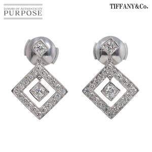 ティファニー TIFFANY&Co. オープン スクエア ダイヤ ピアス Pt プラチナ Diamond Earrings Pierced 90260830