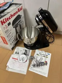 【数分使用】正規品KitchenAid スタンドミキサー KSM150POB黒