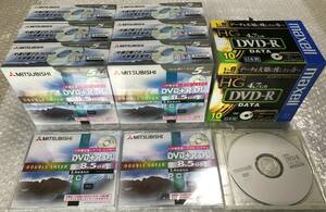 合計43枚★三菱ケミカルメディア DTR85Y5 (DVD+R 片面2層8.5GB 5枚組)×6★マクセル DR47HG.1P10S A (DVD-R 8倍速 10枚組)×1★おまけ付き