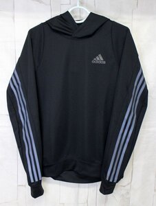 15 00731 ☆ adidas アディダス ランニング スウェット ラン アイコン パーカー DB578 メンズ M ブラック(HE2472)【USED品】