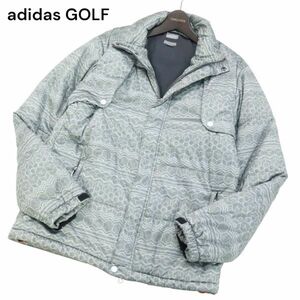 adidas GOLF アディダス ゴルフ adiPURE 秋冬 2way スリーブ取り外し可★ 総柄 中綿 ジャケット Sz.L/G　メンズ　I3T02561_C#N