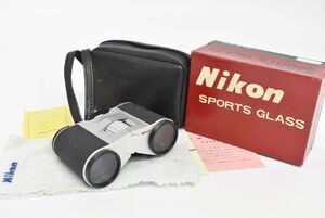 (1012S 0130M9) 1円～ Nikon ニコン SPORTS GLASS スポーツグラス 3× 双眼鏡 取説 ケース 箱付 現状品