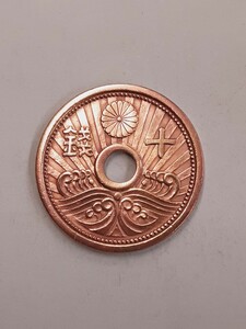 アンティーク古銭 昭和14年 10銭 アルミ青銅貨 S14AL10060509