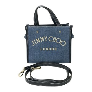 JIMMY CHOO ジミーチュウ デニム 2WAYバッグ ネイビー系 [240101289464]