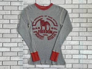 ＵＳＥＤ　フリーホイーラーズ　FREEWHEELERS　POWER WEAR　長袖Ｔシャツ　サイズ Youth M　ワッフル　FREEDOM