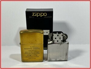 97【ZIPPO★ジッポー】【U.S. MARINE CORPS OKINAWA DIVISION 沖縄/LIFETIME GUARANTEE】コレクション品 着火未確認　当時もの