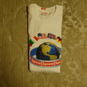 即決 supreme 15 aw worldwide ls tee white