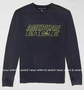 〓SALE!! ラス２!! アメリカンイーグル/US XL/AE Graphic ロンTee/Black