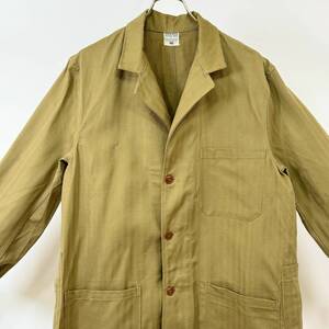 希少《 Dead Stock / ARROW BRAND UNIFORM WEAR 》40s 50s デッド【 アロー カーキグリーン ヘリンボーン ショップコート ビンテージ 40 】