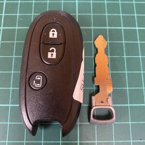 SU10070 スズキ 純正 007YUUL0212スマートキーレス パレット ソリオ ルークス等MK21S MA15S 日産 片側スライド 3ボタン