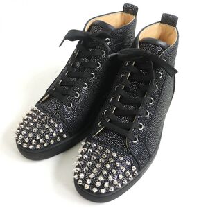 【ドンドン見直し】未使用品□クリスチャンルブタン 3191118 LOU SPIKES ORLATO FLAT SUEDE スパイクスタッズ レザー スニーカー 41