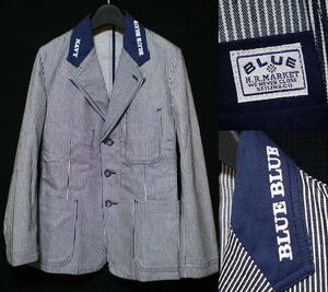 HRM■BLUE BLUE■ブルーブルー■ヒッコリーストレッチジャケット■新品■1