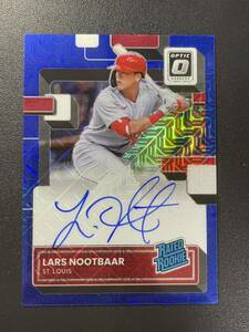 99枚限定 ラーズ ヌートバー 2022 Optic BLUE MOJO 直筆サインカード ルーキーカード Lars Nootbaar Rookie Autograph Cardinals MLBカード