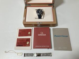 希少品 美品 オメガ SEAMASTER PLANET OCEAN 600M 43.5 MM, ステンレススティール 8605 可動品 OMEGA 保証書付き ベルト2本付き