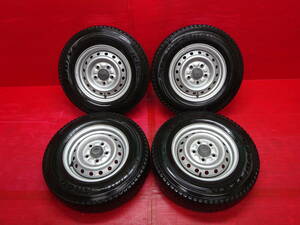 トヨタ ライトエース純正13インチホイール 4本 5J 5H 114.3 GOODYEAR ICE NAVI CARGO 165R13 8PR LT タウンエース スタッドレスタイヤ