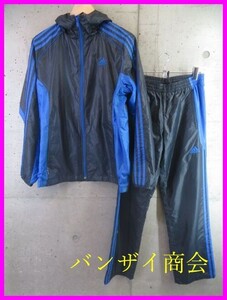 2111s25◆良品です◆セットアップ◆adidas アディダス ナイロンジャージ 上下 M/ジャケット/ウインドブレーカー/ジャージパンツ/メンズ男性