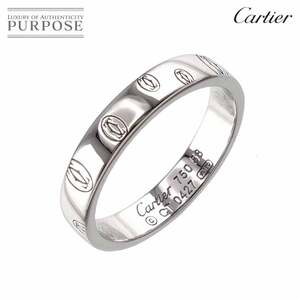 カルティエ Cartier ロゴ リング SM #58 ハッピーバースデー K18 WG 750 指輪 Logo Happy birthday【証明書付き】 90232607