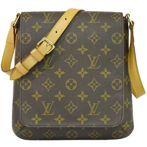 本物 ルイヴィトン LOUIS VUITTON LV ミュゼット サルサショート モノグラム ショルダーバッグ ブラウン M51258