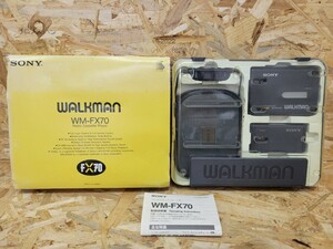 当時物 SONY WM-FX70 箱付き 説明書付き ソニー WALKMAN ウォークマン カセットプレーヤー ラジオカセットプレーヤー 昭和レトロ