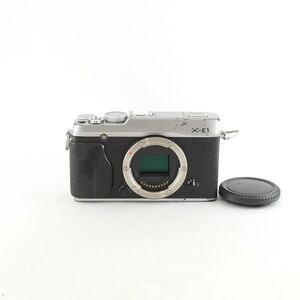 FUJIFILM X-E1 ボディ ミラーレス一眼カメラ USED品 本体+バッテリー APS-C ファームウェアアップデート済 シルバー 完動品 CP6468