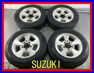 ■中古タイヤホイール■ SUZUKI 純正 ジムニー 16インチ 5.5J +22 5H 139.7 YOKOHAMA G075 175/80R16 91Q ST 激安 送料無料 J814