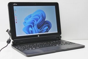 1円スタート ノートパソコン 2in1PC Windows11 WPS office搭載 富士通 Arrows Tab Q506 ATOM 8550 メモリ4GB eMMC64GB カメラ Bluetooth