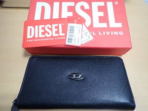 50830★ディーゼル　diesel　ラウンドジップ長財布　経年保管によるスレ　未使用に近い