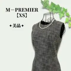 かわいいフレアスタイル◎ M-PREMIER ノースリーブ グレー ワンピース