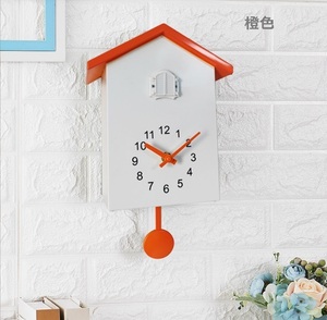 【14】シンプル カッコー壁掛け時計 子供部屋 リビングルーム 音声制御 鳩時計