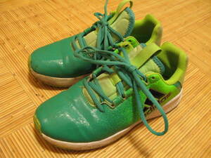 【used】adidas（アディダス）緑×黄緑：トレーニングシューズ：22.0cm