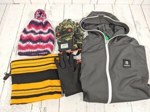 【7yt170】スノーボードウエア inhabitant パーカー サイズUSA XS◆Volcom グローブ Sサイズ◆インナーグローブ◆f70