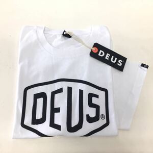 未使用／訳有■DEUS デウスエクスマキナ メンズ 半袖Tシャツ XL 白 /ホワイト ロゴ 大きいサイズ
