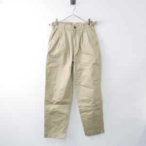 2021SS エムエイチエル MHL マーガレットハウエル MARGARET HOWELL WASHED CHINO COTTON PANTS チノパンツ S/ベージュ【2400013991582】