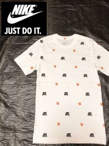 ■NIKE・ナイキ■ JUST DO IT ■総柄Tシャツ■Mサイズ・THE NIKE TEE