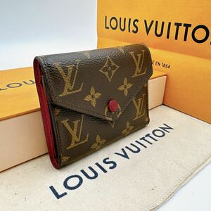 2882【美品】LOUIS VUITTON ルイヴィトン モノグラム ポルトフォイユ ヴィクトリーヌ フューシャ 三つ折り財布 ウォレット M41938/NZ2117