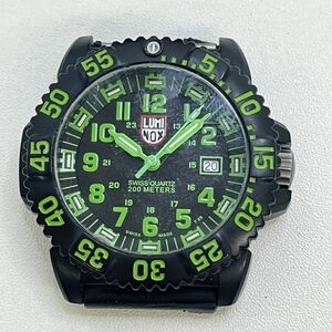 R043-K44-6007 LUMINOX ルミノックス SWISS QUARTZ 200M クォーツ メンズ腕時計 デイト 黒文字盤 回転ベゼル 3050/3950 ケース付き