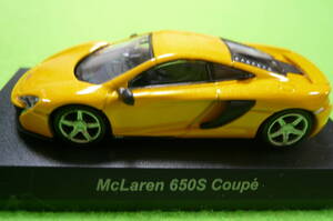 【新品】 1/64スケール 【 ミニカーコレクション】 ★Mclaren 650S Coupe ☆イエロー