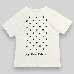 希少！ F.C Real Bristol ブリストル 星 大判 プリント Tシャツ L 白 エフシーレアルブリストル F.C.R.B. fcrb SOPHNET. SOPH アーカイブ