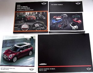 ★☆外車カタログ【ＭＩＮＩ ＣＯＯＰＥＲ●ミニ・４冊セット】2015年～2018年ぐらい☆★