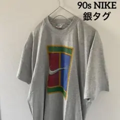 90sNIKEナイキ銀タグtシャツ半袖メンズグレー灰