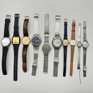 F019-□ 腕時計 10点セット SEIKO LM CASIO LONGINES TISSOT CITIZEN メンズ レディース クォーツ 自動巻き 手巻き アナデジ 稼働品有