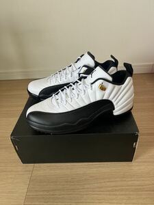 AIR JORDAN 12 LOW ホワイト/ブラック-メタリック ゴールド-タクシー US11/29cm