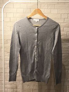 JOHN SMEDLEY クルーネックカーディガン　Sサイズ MADE IN ENGLAND SEA ISLAND COTTON ジョンスメドレー 英国製 シーアイランドコットン