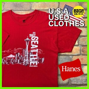 ME12-796★USA古着★状態良好【1962 SEATTLE】BIGサイズ シアトル万国博覧会 シティプリント 半袖 Tシャツ【メンズ XL】ネイビー アメカジ