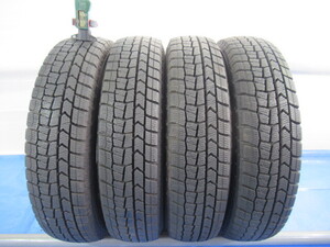 激安即決！エア漏点検済！極上バリ溝9分山！冬タイヤ DUNLOP WINTERMAXX WM02 145/80R13 75Q 2023年製！中古4本セット！Z00580