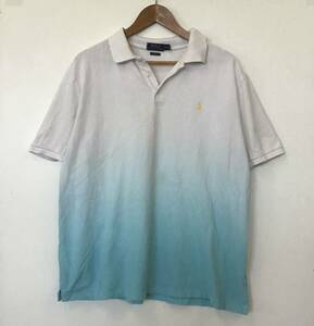 《 H 128》POLO RALPH LAUREN ラルフローレン 半袖ポロシャツ ワンポイント グラデーション XL トップス 1円スタート アメリカ古着 古着卸